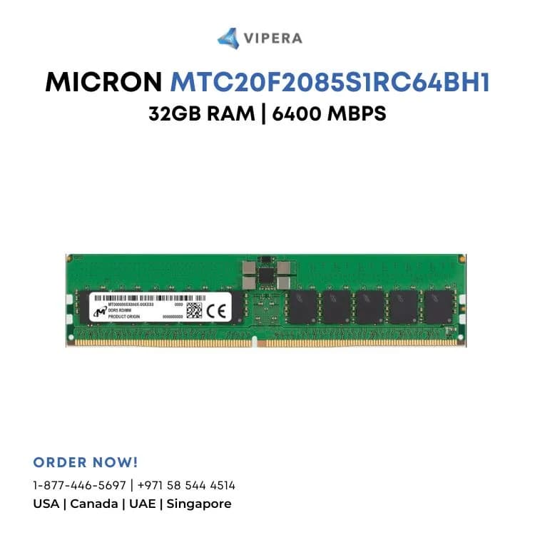 Micron 32GB DDR5-6400 ECC RDIMM MTC20F2085S1RC64BH1