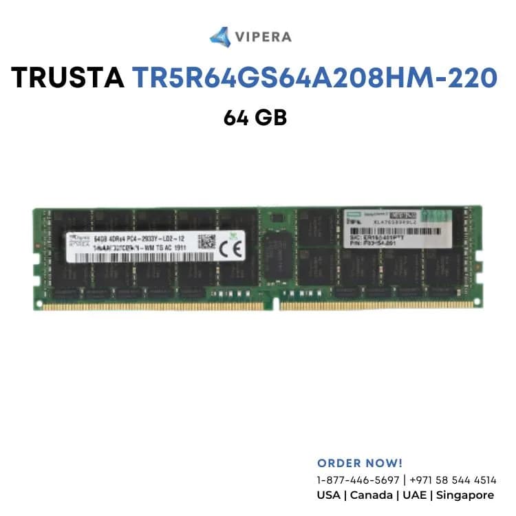 TRUSTA 64GB DDR5 RDIMM 6400 Server Memory (TR5R64GS64A208HM-220)