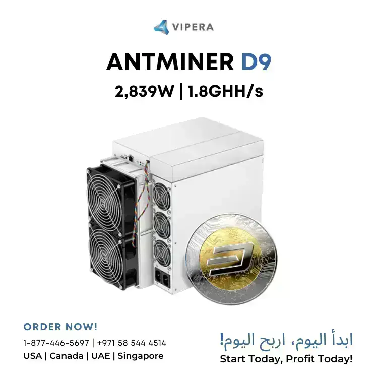 Bitmain Antminer D9 1.8GH/s 2839W (DASH)