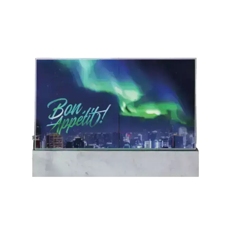 55 Inch Advertising Transparent OLED Display Digital Signage